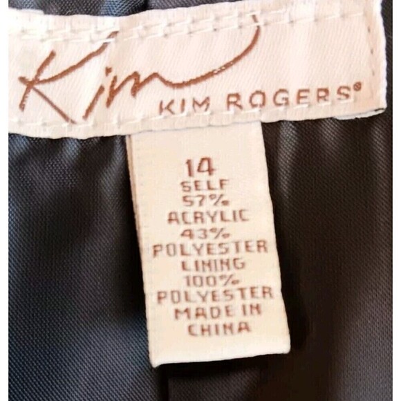 Kim Rogers Vintage Inspired Size 14 Brown Beige Tweed Large Button Blazer - Picture 6 of 8